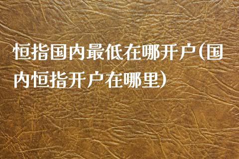 恒指国内最低在哪开户(国内恒指开户在哪里)_https://www.yunyouns.com_股指期货_第1张