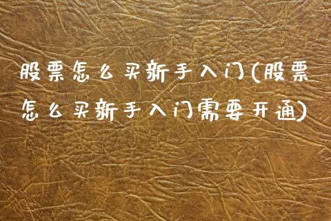 股票怎么买新手入门(股票怎么买新手入门需要开通)_https://www.yunyouns.com_期货直播_第1张