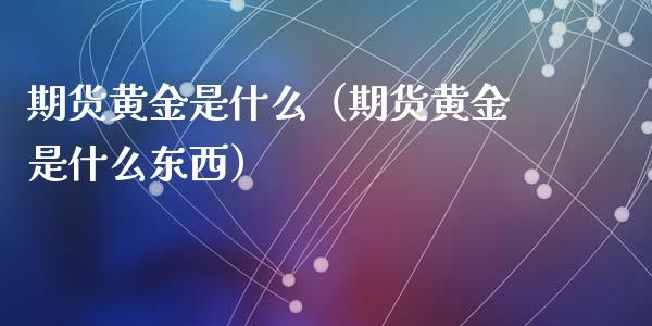 期货黄金是什么（期货黄金是什么东西）_https://www.yunyouns.com_恒生指数_第1张