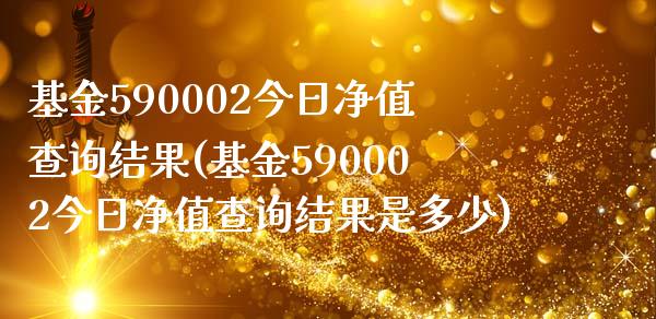 基金590002今日净值查询结果(基金590002今日净值查询结果是多少)_https://www.yunyouns.com_股指期货_第1张