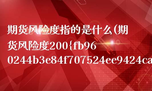 期货风险度指的是什么(期货风险度200%)_https://www.yunyouns.com_期货行情_第1张