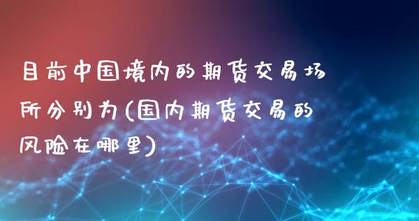 目前中国境内的期货交易场所分别为(国内期货交易的风险在哪里)_https://www.yunyouns.com_恒生指数_第1张