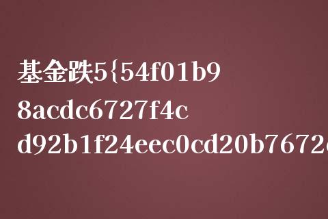 基金跌5%加仓多少(基金跌30%加仓多少才能持平成本)_https://www.yunyouns.com_股指期货_第1张