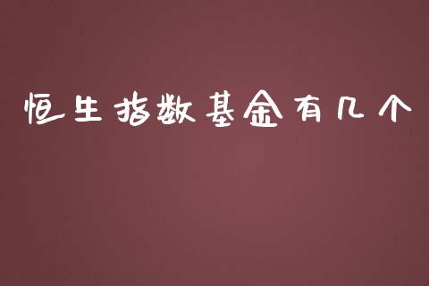 恒生指数基金有几个_https://www.yunyouns.com_期货行情_第1张