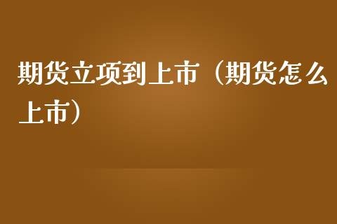 期货立项到上市（期货怎么上市）_https://www.yunyouns.com_恒生指数_第1张