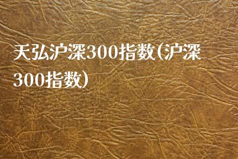 天弘沪深300指数(沪深300指数)_https://www.yunyouns.com_期货行情_第1张