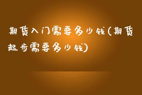 期货入门需要多少钱(期货起步需要多少钱)_https://www.yunyouns.com_恒生指数_第1张