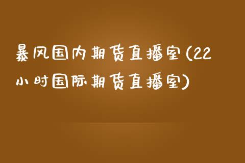 暴风国内期货直播室(22小时国际期货直播室)_https://www.yunyouns.com_恒生指数_第1张