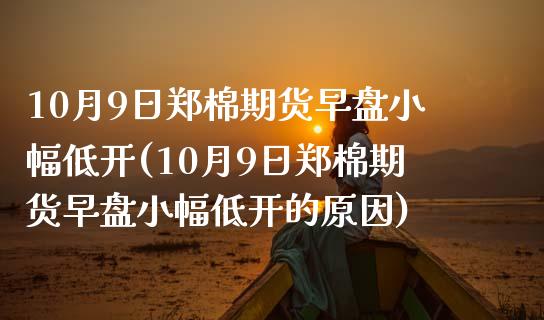 10月9日郑棉期货早盘小幅低开(10月9日郑棉期货早盘小幅低开的原因)_https://www.yunyouns.com_股指期货_第1张