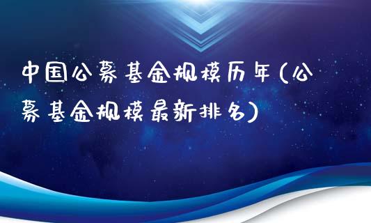 中国公募基金规模历年(公募基金规模最新排名)_https://www.yunyouns.com_恒生指数_第1张