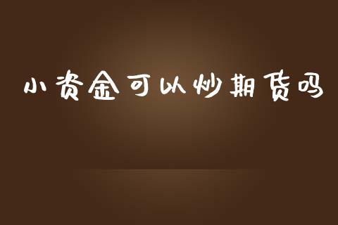 小资金可以炒期货吗_https://www.yunyouns.com_期货直播_第1张