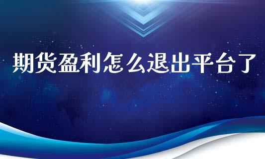 期货盈利怎么退出平台了_https://www.yunyouns.com_恒生指数_第1张